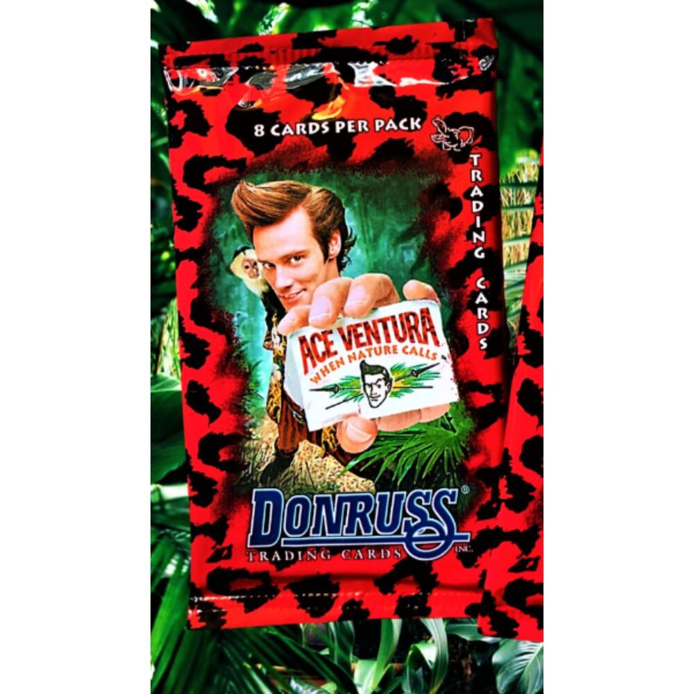 1995 Donruss Ace Ventura When Nature Calls Trading Card pack.